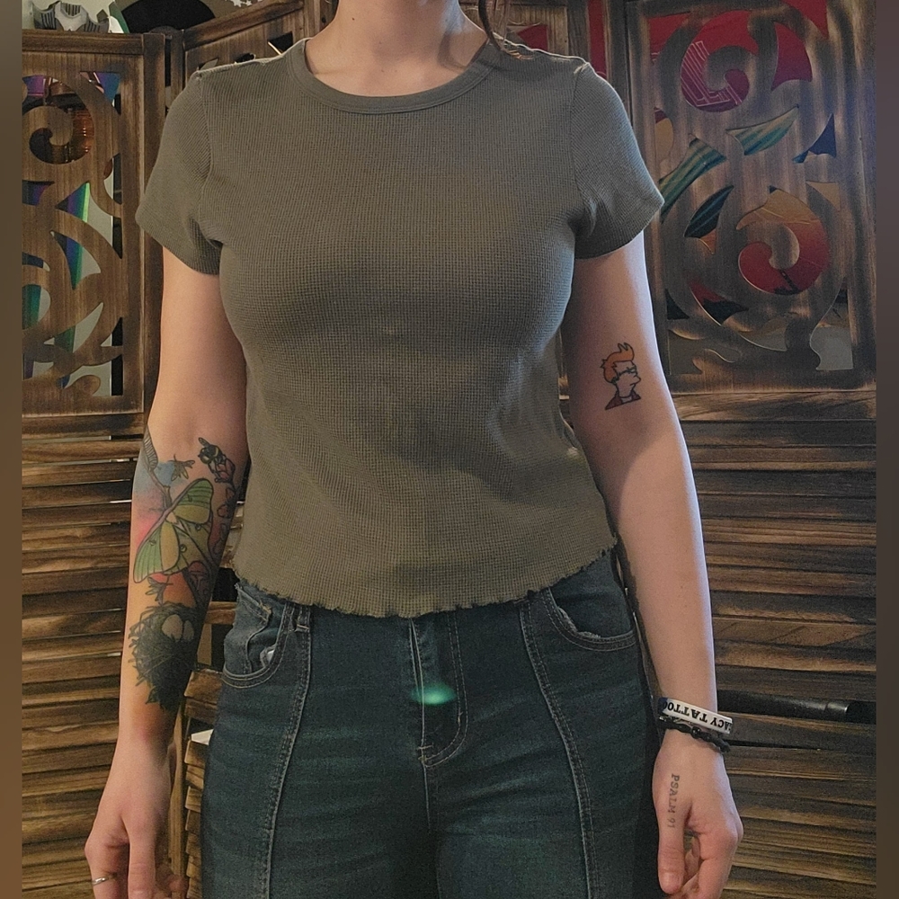 💥3/25$, Old Navy, L, Sage green top
